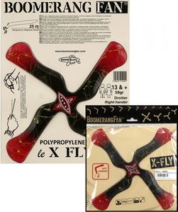 Boomerang le X FLY - 55 gr Vierflügler Bumerang, Typ:Rechtshänder