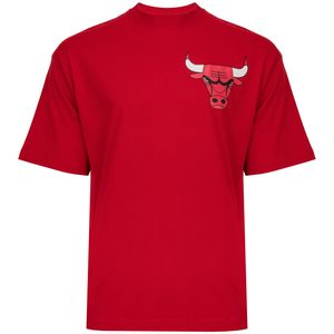 New Era Oversized T-Shirt NBA Backprint Chicago Bulls red L