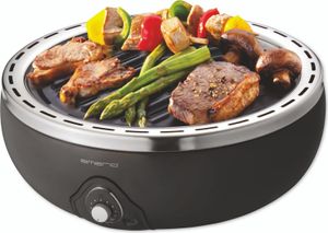 Emerio BBQ Grill Portable, Ventilatorbetr.Holzkohle, Tasche