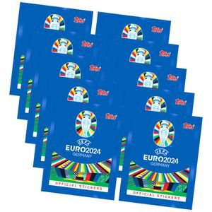 Topps UEFA EURO 2024 Sticker - Fußball EM Sammelsticker - 10 Tüten