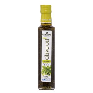 Olivenöl mit Basilikum 0,25l Cretan Olive Mill