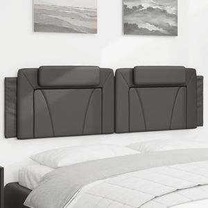 vidaXL Kopfteil-Kissen "Viana" Grau 180 cm Kunstleder