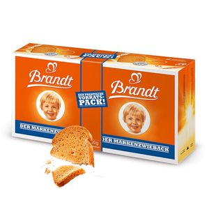 Brandt Marken Zwieback Klassisch knusprig ohne künstliches Aroma 450g