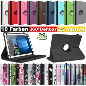 Tablet Hülle für VALE Tablet V10E LTE-464 Schutzhülle Tasche Case 360 Drehbar, Farben:Schwarz
