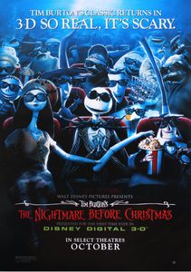 Nightmare before Christmas Poster Disney Digital 3D