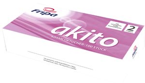 Fripa Kosmetiktücher Akito 2-lagig hochweiß 100 Blatt