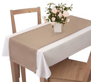 Tischläufer, Maße: 40x130 cm, Farbe: Dunkelbeige