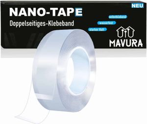 NANO-TAPE Premium Nano Tape obojstranná ultra silná lepiaca páska umývateľná obojstranná lepiaca páska extra silná (3,65 €/m)