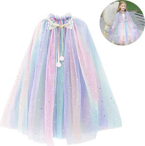 Prinzessin Umhang mit Kapuze für kleine Mädchen Weihnachten Halloween Custome Cosplay Party Zubehör,140 cm