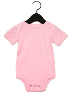 BL100B - Bella Baby Jersey Short Sleeve Onesie Pink    12-18 months