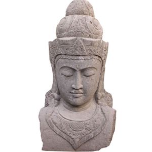 Naturstein Skulptur Buddha Etawah Liegend - Höhe x Tiefe x Breite: 160 x 60 x 40 cm