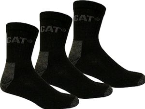 3 Paar Caterpillar CAT Work Quater Socks Arbeitssocken - Farbe: Schwarz - Größe: 41-45