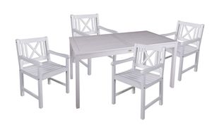 Tischgruppe MALMÖ Esszimmerset Set Weiß