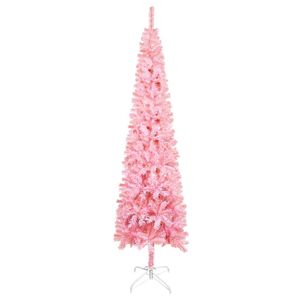 vidaXL Schlanker Weihnachtsbaum Rosa 150 cm