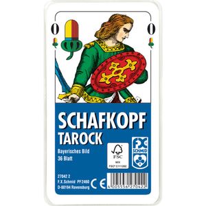 Ravensburger FX Schmid Schafkopf / Tarock Bavarian Picture, tradiční hrací karty, karetní hra, karetní hry, průhledná krabička, 27042 2