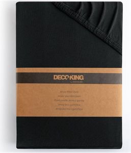 Prześcieradło Bawełna z Gumką Jantar czarne 140x200 DecoKing Prześcieradło Bawełna z Gumką Jantar czarne 140x200 DecoKing