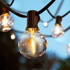 zewnętrzne oświetlenie LED 30M wewnętrzne zewnętrzne żarówki zewnętrzne zewnętrzne z 50 żarówkami G40 IP44