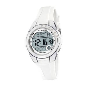 Calypso Kunststoff PUR Kinder Uhr K5571/1 Armbanduhr weiß Junior D2UK5571/1