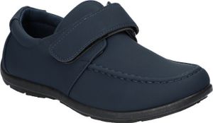 AMERICAN CLUB, KOM55, Kommunionschuhe mit Klettverschluss, formelle Kinderschuhe, elegante Schuhe für Jungen, schöne Kommunionschuhe, Klettschuhe, Marineblaue 36