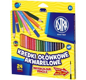 Farbige Bleistifte 24 Farben Aquarell Astra