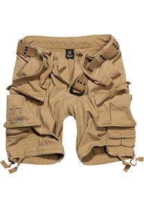 Brandit - Savage Vintage Shorts beige Cargo gewaschen mit Gürtel Größe 5XL