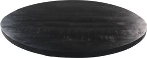 HSM Collection-Ovale Couchtischplatte-120x80x4,5-Schwarz-Mango
