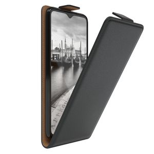 EAZY CASE Hülle kompatibel mit Xiaomi Redmi Note 8 Pro Klapphülle, Handyhülle aufklappbar, Schutzhülle, Flipcover, Case vertikal klappbar, aus Kunstleder, Schwarz