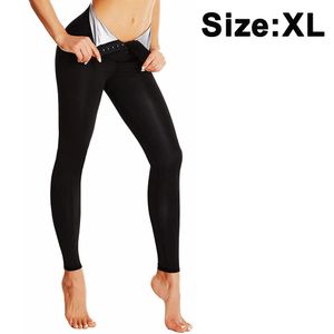 Sauna Frauen Saunahosen Sportliche Hohe Taille zum Schwitzen Fettverbrennung Abnehmen(Cropped pants style,XL)