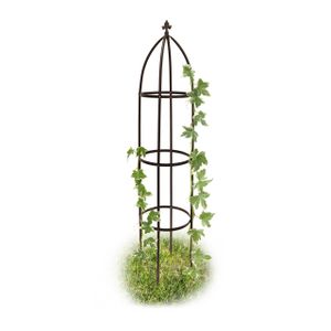 relaxdays Trellis Obelisk metalowy brązowy 190 cm