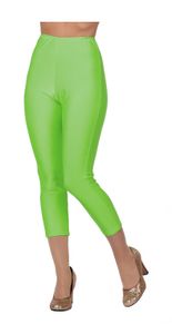 W4656D-38 neon-grün Damen Leggings Caprihose Hippie Kostüm Gr.38