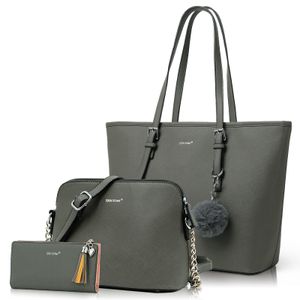 Mofut Handtasche Damen,Kleine Umhängetasche Damen,Tote Bag, Tasche Mittelgroß,Crossbody Bag,Handtaschen Damen Set Mit Quasten Geldbörse Damen und Pelz