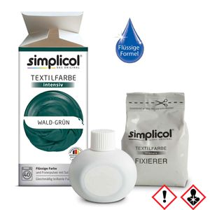 Simplicol Textilfarbe intensiv Wald-Grün - Einfaches Färben (1er Pack)