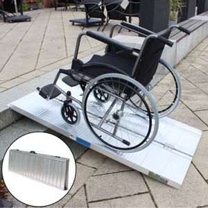 Rollstuhlrampe 152 cm klappbar leicht Alu Auffahrrampe Schwellenrampe