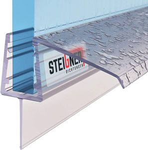 STEIGNER Duschdichtung, 200cm, Glasstärke 6/ 7/ 8 mm, Gerade PVC Ersatzdichtung für Dusche, UK21