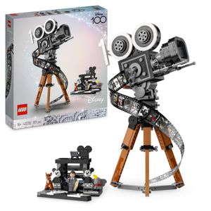 LEGO 43230 Disney Kamera – Hommage an Walt Disney, Set zum 100-jährigen Jubiläum für Erwachsene mit Micky- und Minnie Maus-Minifiguren, Bambi- und Dumbo-Figuren, Geschenk für Frauen und Männer
