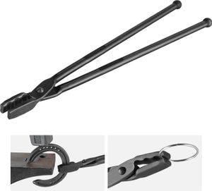 VEVOR Kovacie kliešte, 458 x 38 x 19,0 mm Kliešte s vlčími čeľusťami 96 ± 5° maximálny uhol čeľustí, Kliešte s vlčími čeľusťami z uhlíkovej ocele, max. hrúbka čeľustí 8 mm, Kovacie kliešte s predĺženou rukoväťou, Kliešte s vlčími čeľusťami s predĺženou rukoväťou. Hrúbka čeľustí, kováčske kliešte s predĺženou rukoväťou