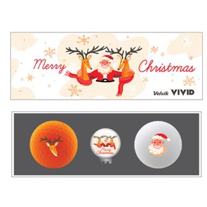 Volvik Vivid Christmas 2 Pack Golf Balls Boże Narodzenie Piłka golfowa