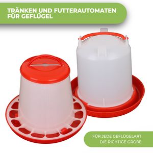 Set Hühnertränke + Futterautomat V2: 3 Liter + 3 kg