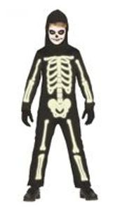 Halloween Overall mit Skelett LEUCHTEND für Jungen und Mädchen
