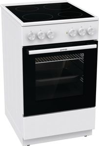 Gorenje GEC5A 21 WG Elektro-Standherd - freistehend - weiß - Glaskeramik-Kochfeld - 74 Liter - PerfectGrill - Pizzamodus 300°C - AquaClean