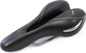 Contec Fahrrad Sattel 'Elliptic +' Unisex - MTB Sport - schwarz silber - auch für E-Bike