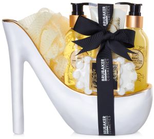 BRUBAKER Luxury Vanilla Spa Beauty Set - 6-dielna darčeková súprava do kúpeľa v bielej farbe Stiletto
