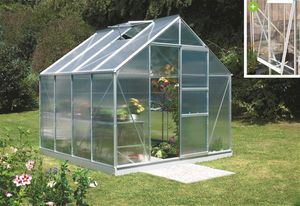 Skleník Vitavia Meridian 1 6700 polykarbonát 4 mm 257 x 258 cm hliník