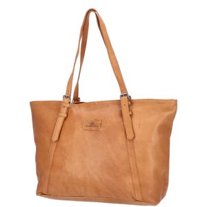 The Skandinavian Brand Damen Leder Tasche, Shopper Cognac