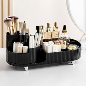 Make-up Organizer, Kosmetik-Organizer Drehbar und Fach 2-in-1, für Schminke und Schmuck, 34x5x14.7x14.3cm