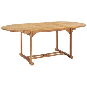 vidaXL Garten-Ausziehtisch 150-200x100x75 cm Massivholz Teak