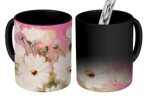 MuchoWow® Magický hrnček Magic Bloemen - Vaas - Planten - Wit 350 ml hrnček na zmenu farby nápad na darček - Magický hrnček - fotohrnček - keramické hrnčeky - obrázky - šálka na kávu - hrnček na pitie - šálky na kávu