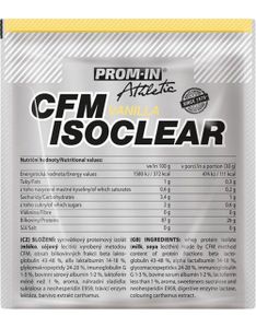 Prom-In CFM Isoclear 30 g Schokolade / Protein Proben / Premium laktosefreies Whey Protein Isolat, hergestellt mit der CFM-Technologie