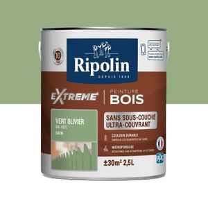 RIPOLIN Farbe für Innen- und Außenholz - Olivgrün Ral 6021 Satin, 2,5L