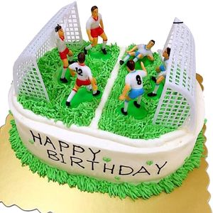 8 Stücke Fußball Team Kuchen Topper Cupcake Picks Deko Kuchendeko für Kinder Junge Geburtstag Party (6 Fußball Spieler + 2 Fußballtor